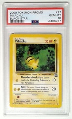 V1268: 2000: Pikachu: 27: Black Star Promo: PSA 10: GEM MT: 59406737